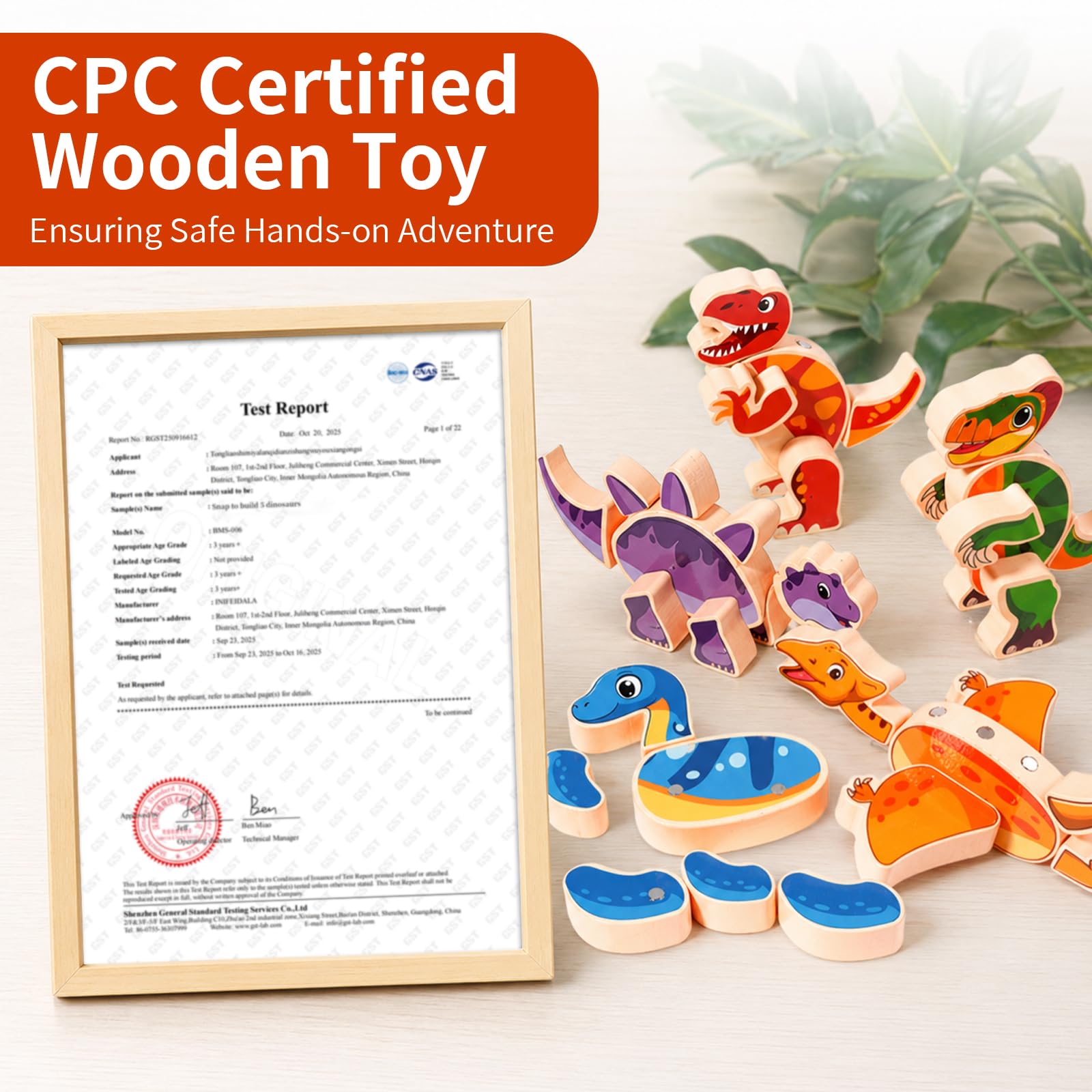 INIFEIDALA Magnetic Dinosaur Building Blocks -5
