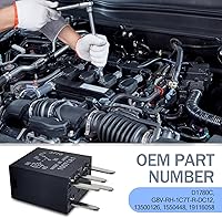 Vista 5 de Tesnaao 2 relés de bomba de combustible automotriz, relé de alimentación de enchufe directo de 12 V, relé multiusos de cinco pines de 0.98 x 0.86