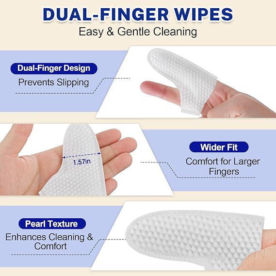 Cat Chin Wipes, Dual-Finger Cleaning Pads, Unscented, 30 Count