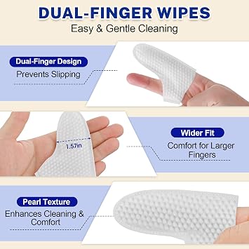 Cat Chin Wipes, Dual-Finger Cleaning Pads, Unscented, 30 Count