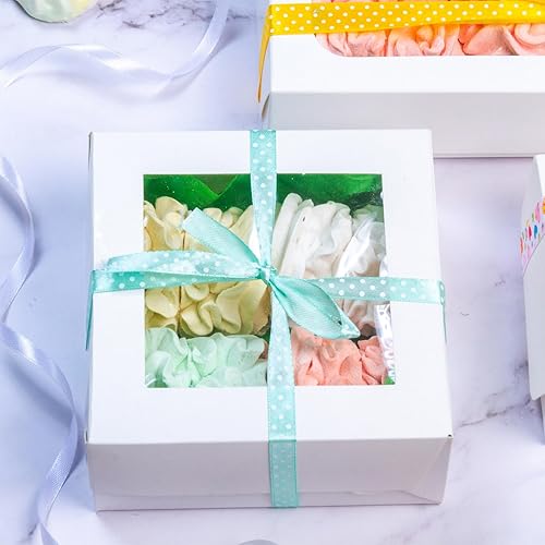 Miniatura 5 de MECCANIXITY Cinta de organza transparente de 1 pulgada de ancho con alambre, cinta de gasa brillante de 20 yardas, color blanco crema para envolver