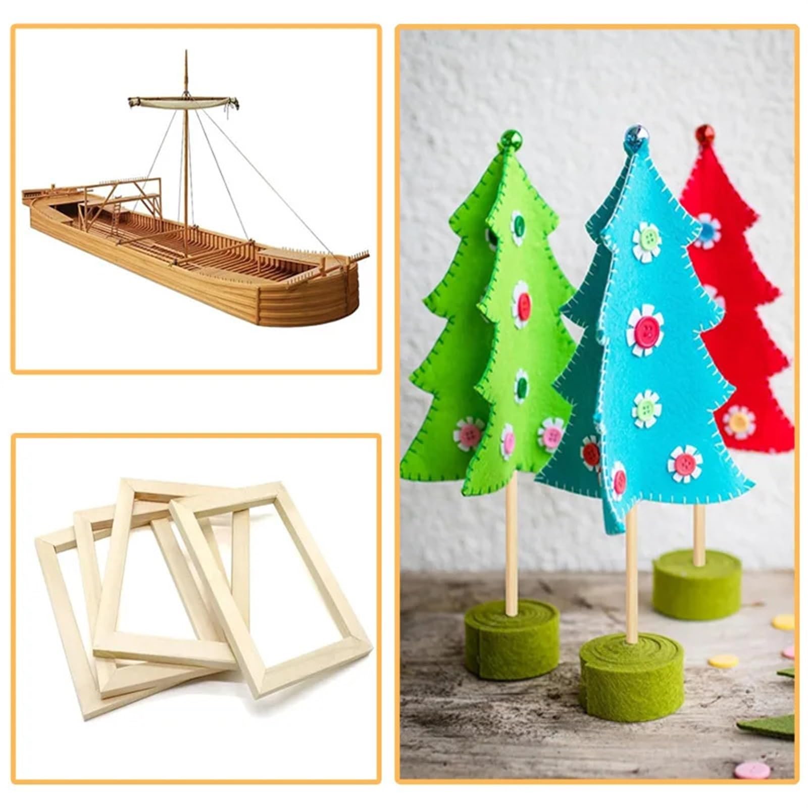 Baton Bois Loisir Creatif 20 à 50 pièces 2/3/5 mm bâton de balsa bois artisanat carré gourdin modèle construction sculpture bricolage fabrication accessoires(2x5x200mm 50pcs)