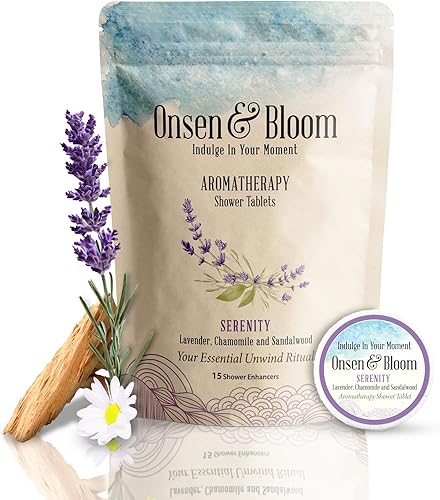 Onsen & Bloom Vitality - Vaporizadores de ducha para aromaterapia, bombas de ducha de menta con aceites esenciales, vaporizadores de ducha para