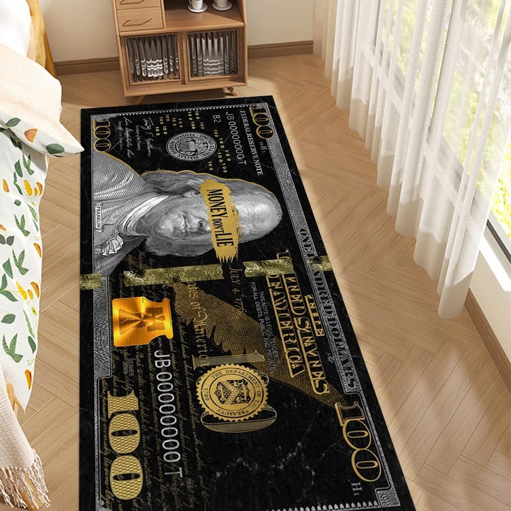 GUBIYU Money Don't Lie Runner Rug