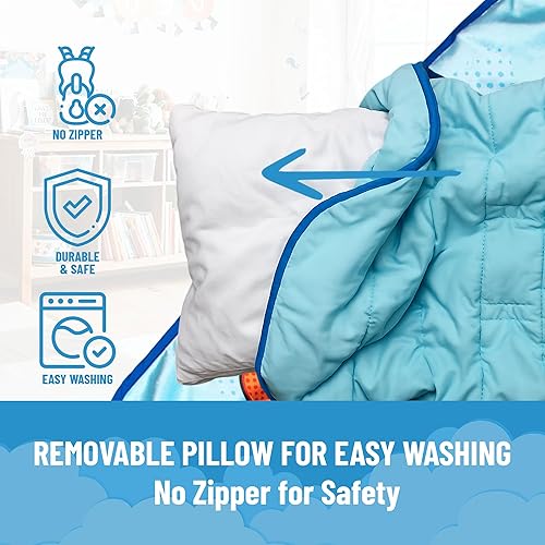 Miniatura 67 de Jay Franco Tapete para siesta para niños con almohada y manta integradas, saco de dormir de microfibra suave de 46 x 20 pulgadas con etiqueta