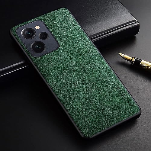 Miniatura 2 de AIORIA Para Poco X5 Pro Case, Funda de cuero premium para teléfono Diseño retro Funda protectora completa para Xiaomi Poco X5 Pro 5G (verde)