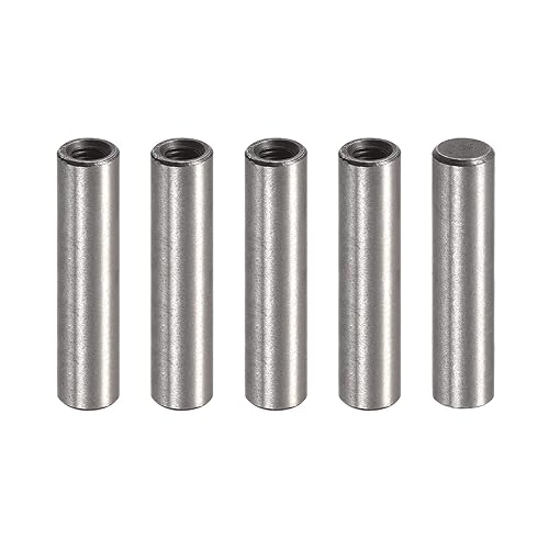 Miniatura 9 de uxcell Pasador de rosca interna M3, 5 unidades, 0.197 x 0.394 in, biselado, acero al carbono, cilíndrico, para cama, estantería, dispositivos