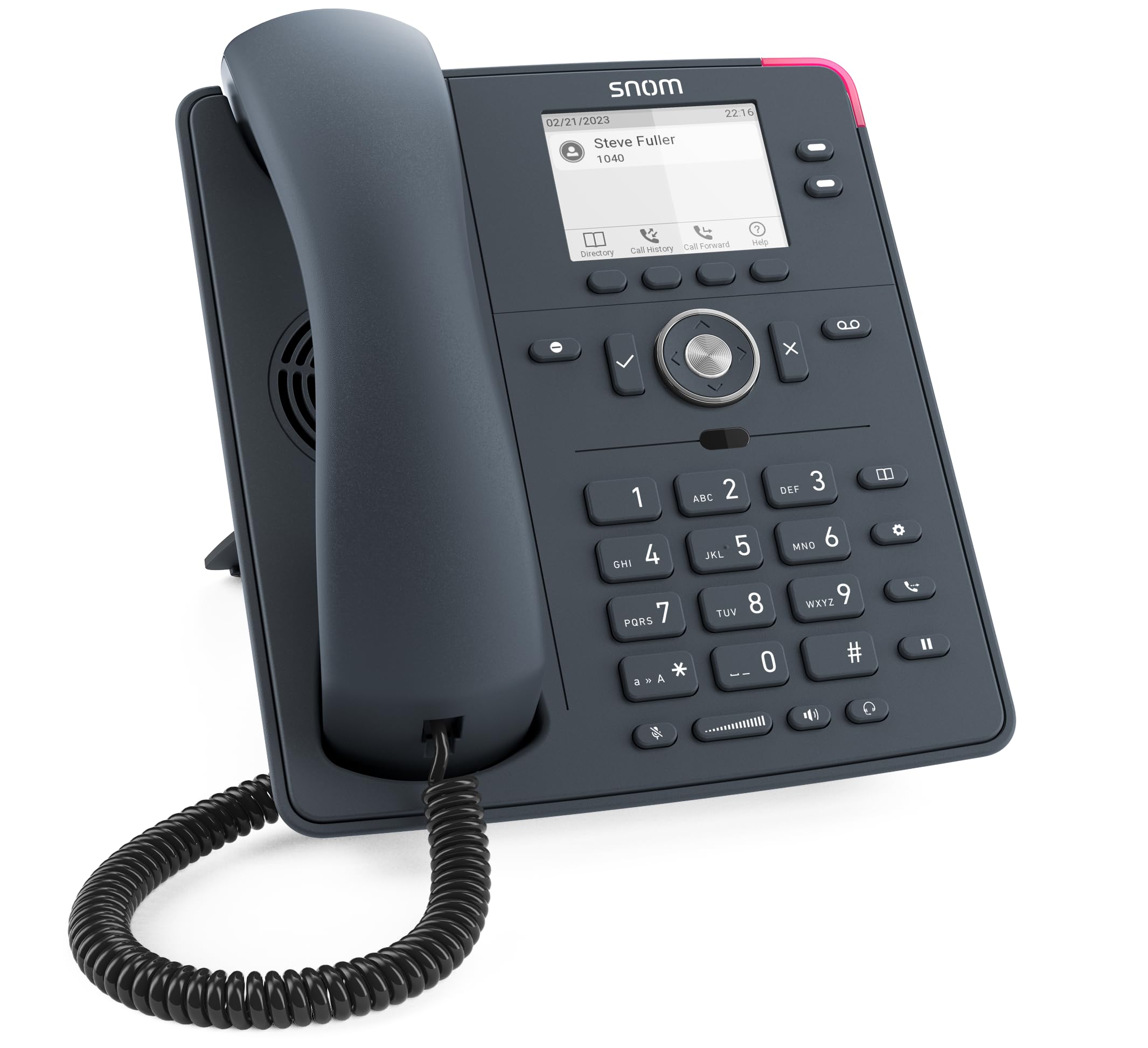 SnomD140, Phone, Landline, Slate Grey, 2 SIP identities, 2.8 inch TFT LCD, Energy Efficient