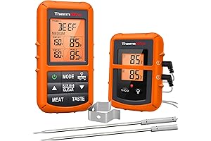 ThermoPro TP20 500FT Wireless Food Thermometer with Dual Meat Probe for Smoker BBQ Grill