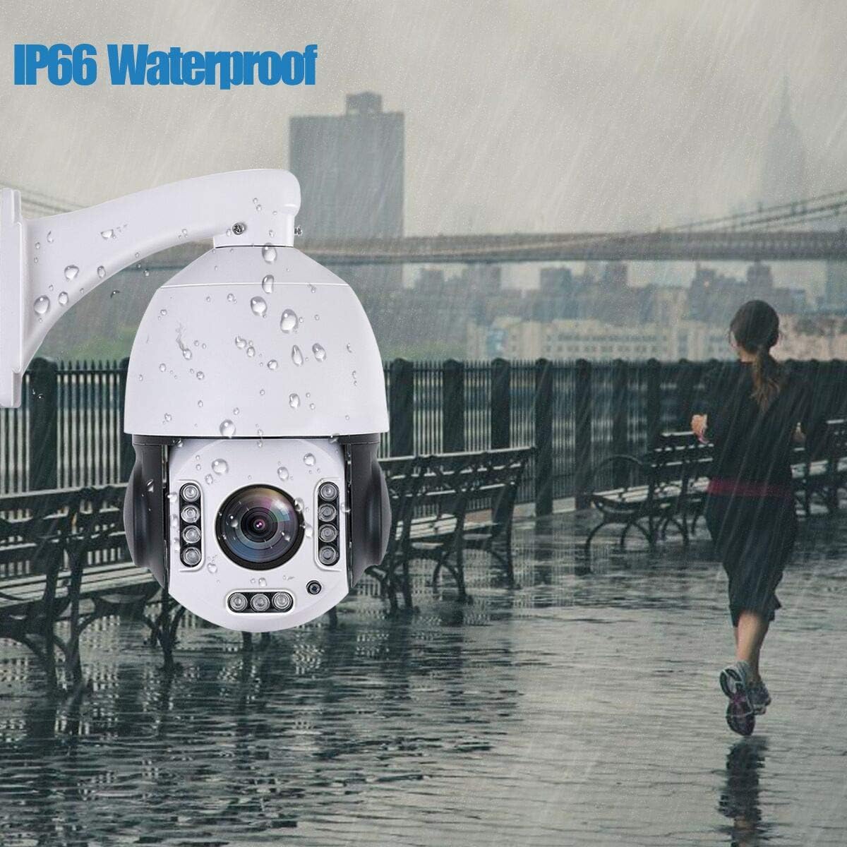 Holiday Deals 🛒 Outdoor 20X 5MP PTZ POE+ 4.5 Humanoid Auto Tracking Pan 360° Tilt 95° with 64G SD Security Camera 2 Way Audio Dome Camera Phone APP to View