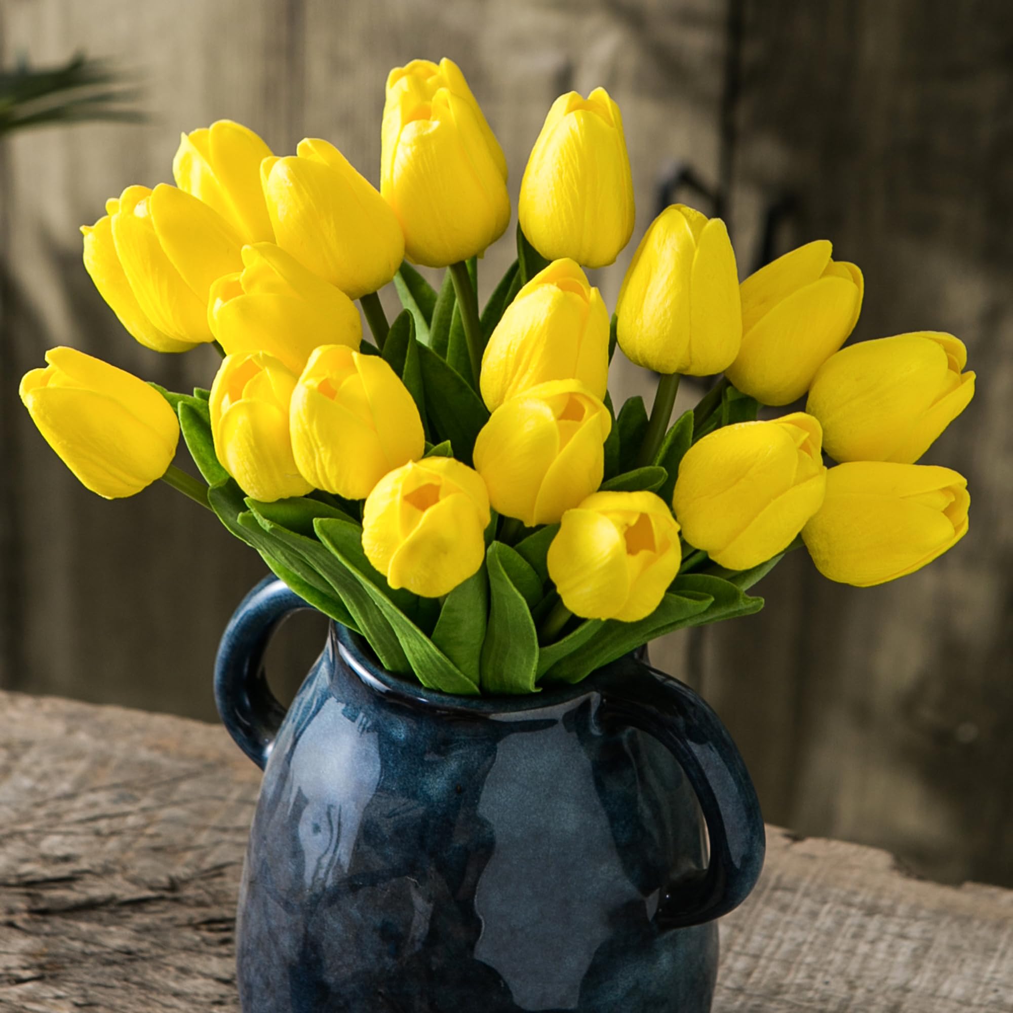 Tulipes artificielles pour fête des mères et Saint-Valentin bouquet en soie durable
