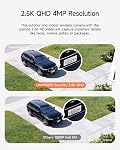 2 Pack 2.5K Security Camera Wireless Outdoor, CINMOORE Battery Powered Outdoor Camera Person Detection, Magnetic Mount Cameras for Home Security, Color Night Vision, Spotlight, Siren Alarm, 2-Way Talk