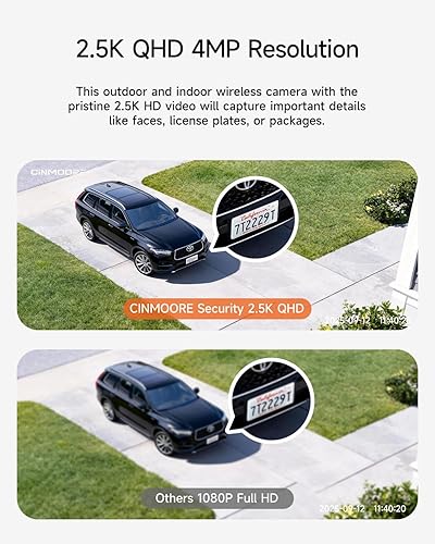 Miniatura 4 de Cámara de seguridad inalámbrica de 2.5K para exteriores, cámara de interior alimentada por batería, detección de personas gratis, cámaras de montaje