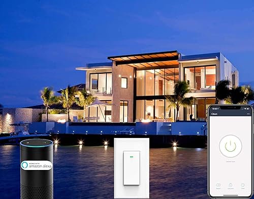 Miniatura 5 de Interruptor de luz inteligente, compatible con Alexa, Google Assistant, IFTTT, luz WiFi, requiere cable neutro, ajuste de horario, control remoto de