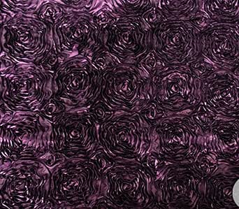 Amazon.com: Wedding Rosette Satin Fabric 54" Wide Sold by The Yard (VIOLET)