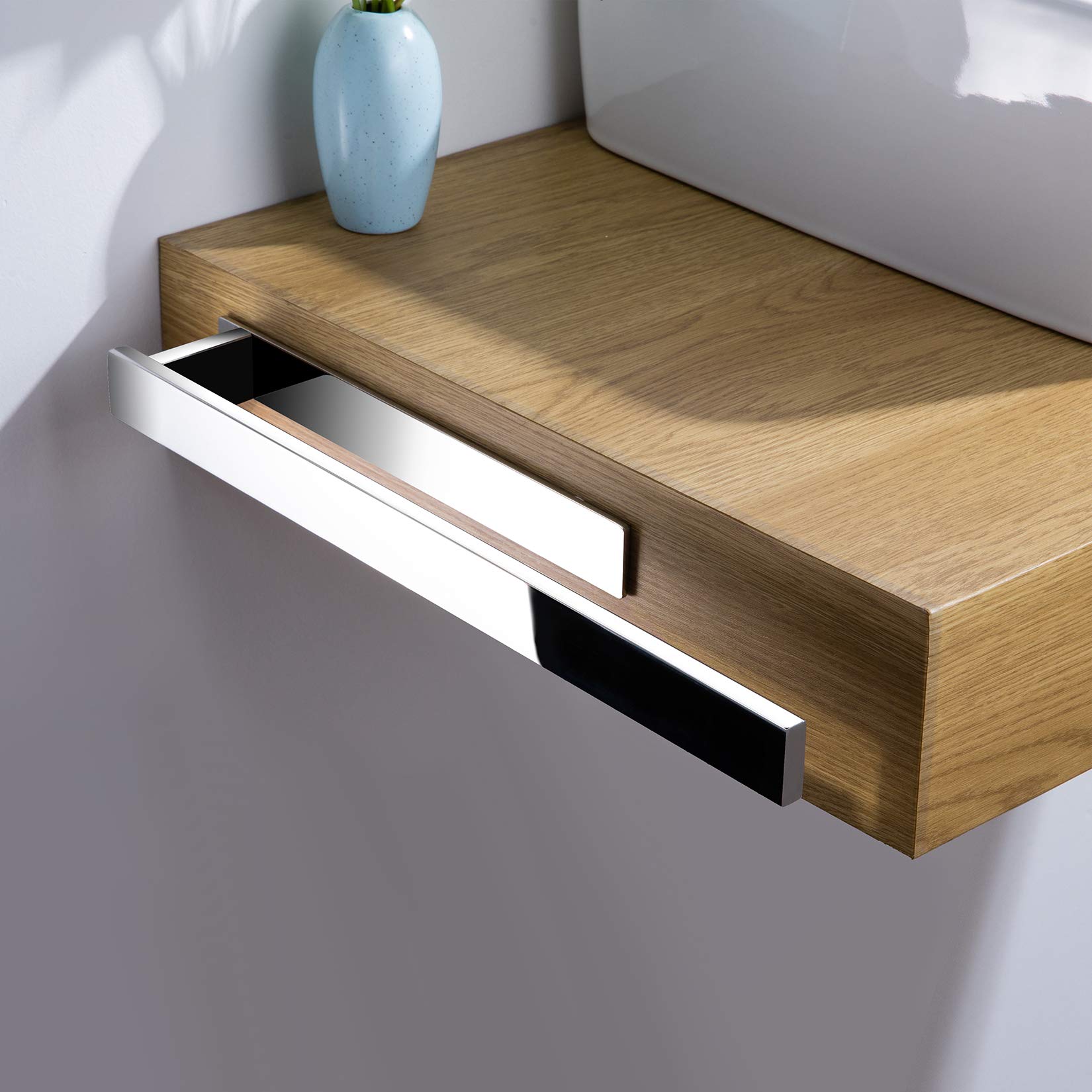 ZUNTO Portasciugamani Bagno Porta Salviette Autoadesivo Porta Asciugamano in Acciaio Inox, Specchio Lucido 39CM
