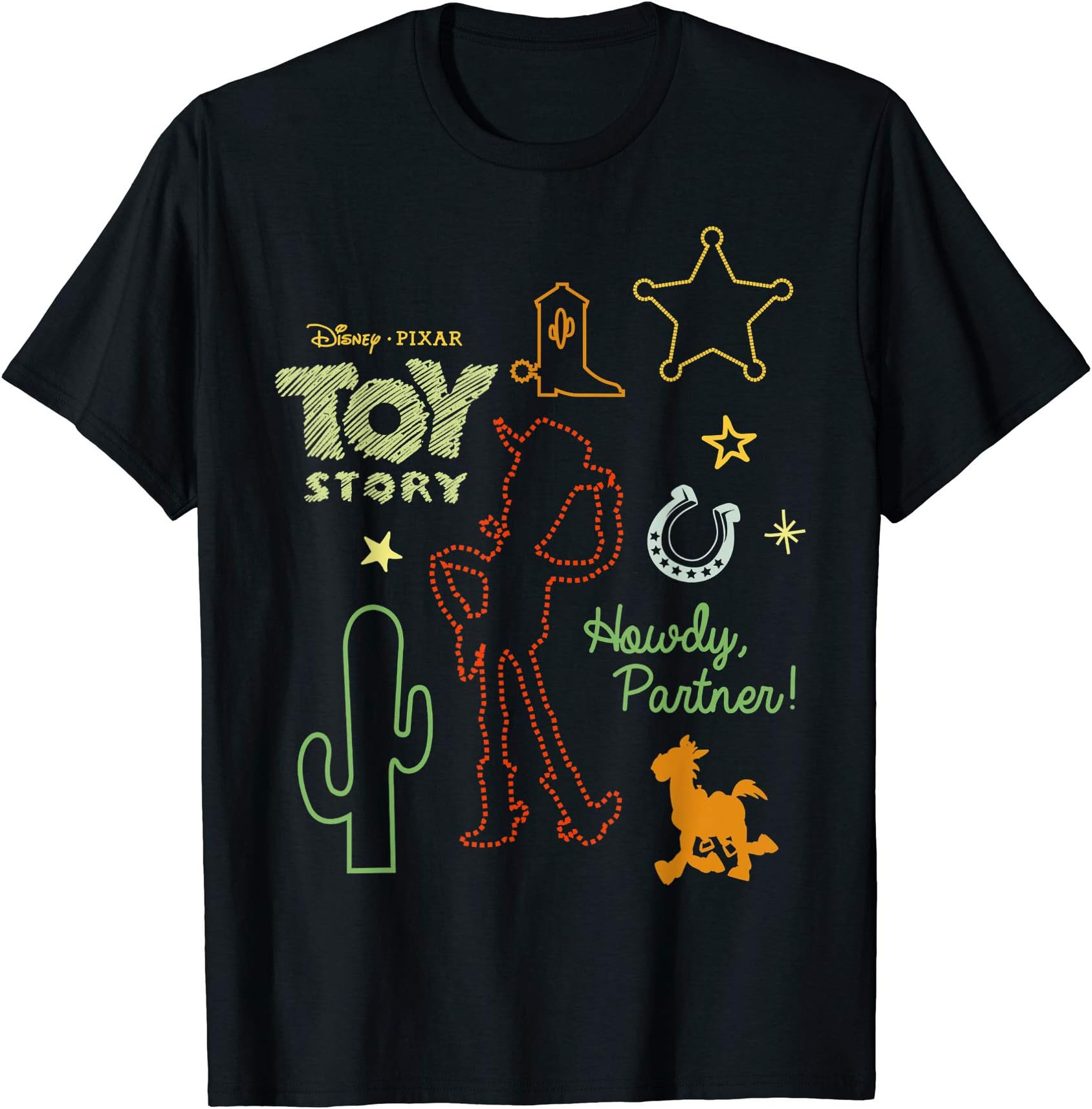 Disney Pixar Toy Story Howdy Partner Woody Shapes T-Shirt