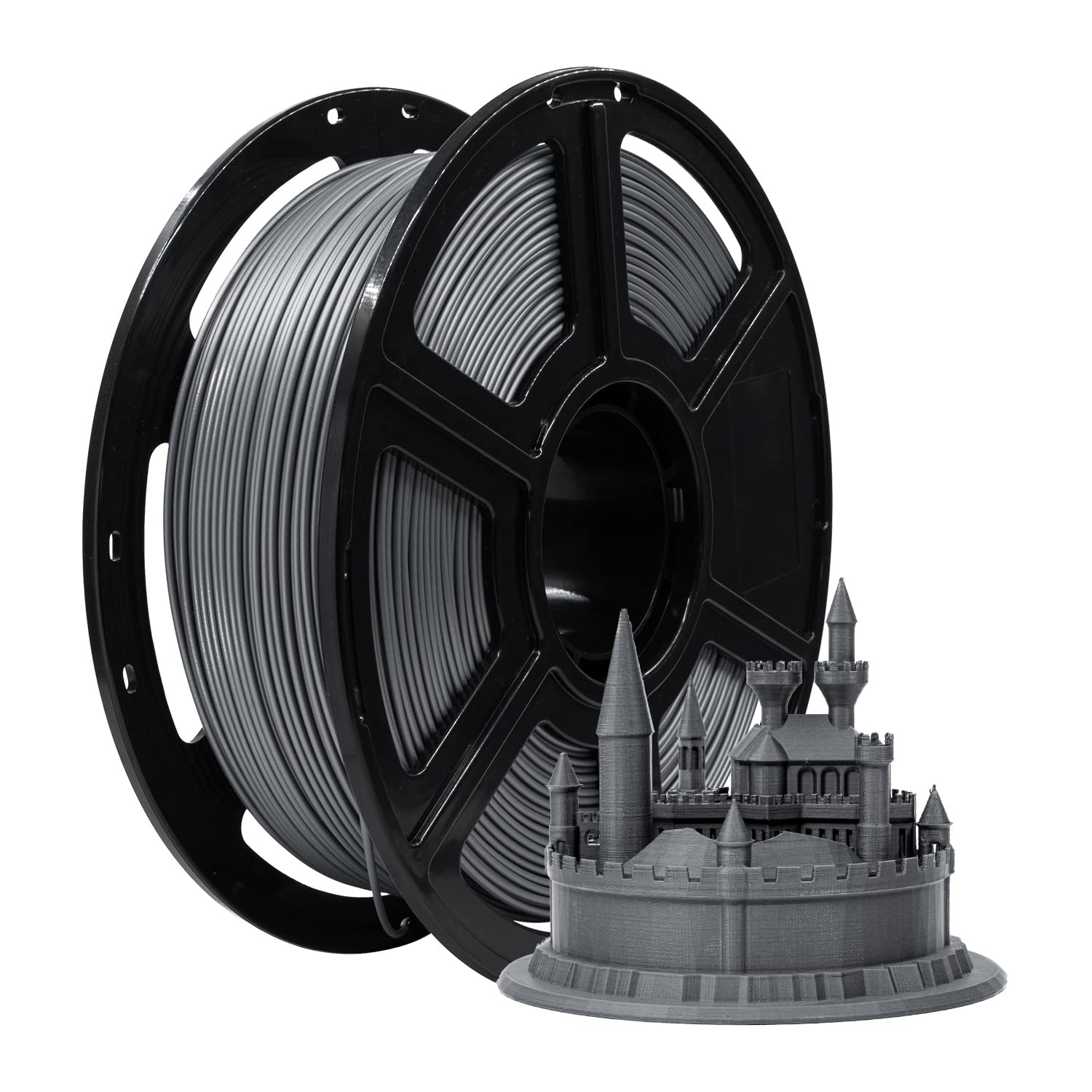 Flashforge PLA Pro 3D Printer Filament 1.75mm, 3D Printing Material, Spool-Dimensional Accuracy +/- 0.05mm Fit Most FDM/FFF Printer (1KG, Grey)