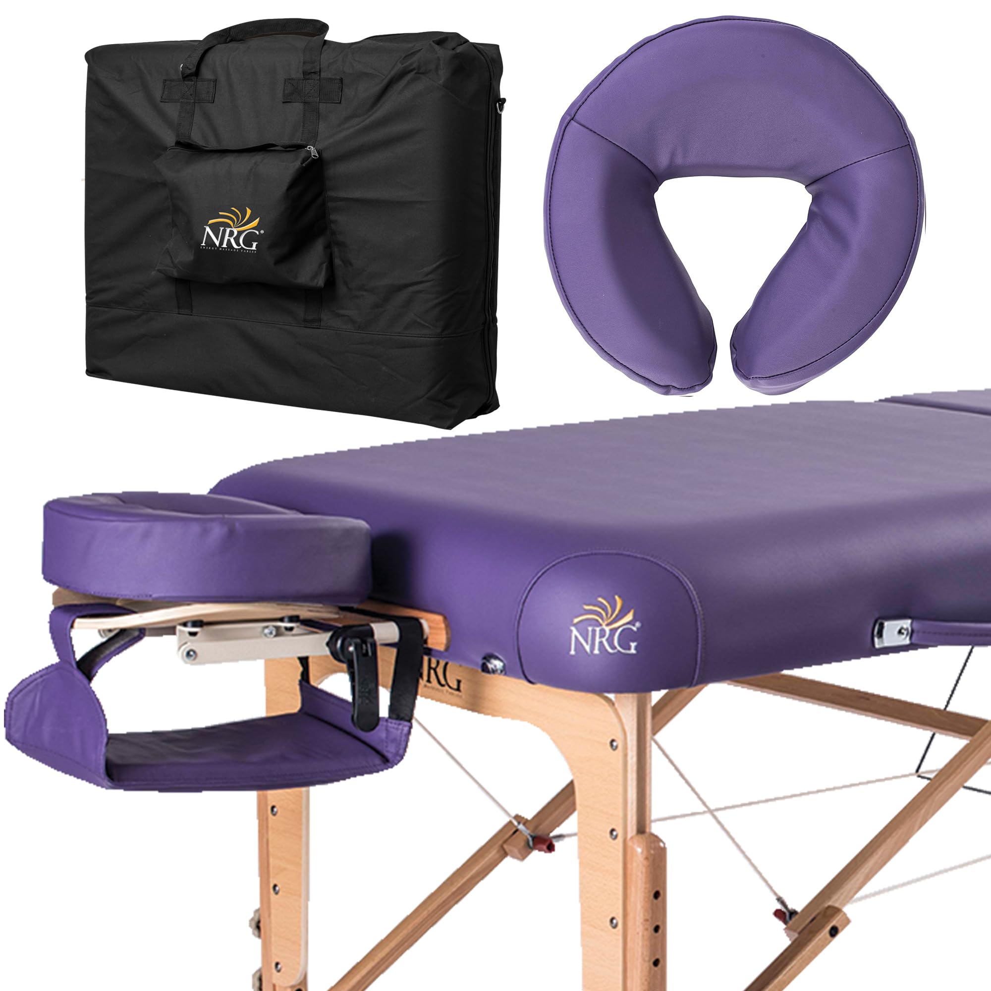 Amazon.com: NRG Vedalux Portable Massage Table Package | Purple