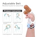 Elfzone Thumb Sucking Stop for Kids - 2-3 Years Old - Silicone Finger Guard for Thumb Sucking with Breathable Mesh Adjustable Thumb Sucking Treatment Kit for 12 Months, Large, Blue gallery image