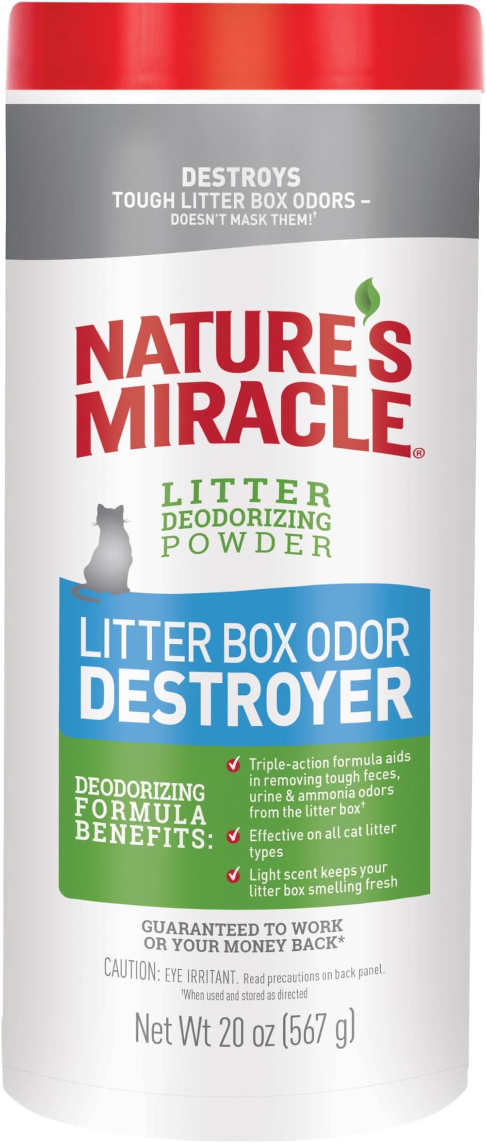 Litter Box Deodorizer, 20 Ounces, Litter Deodorizing Powder, Cat Odor Control Formula