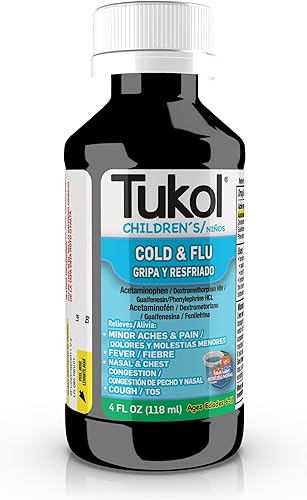 Miniatura 2 de TUKOL - Alivio del resfriado y la fiebre para niños LIQ Berry 4 OZ Paquete de 3