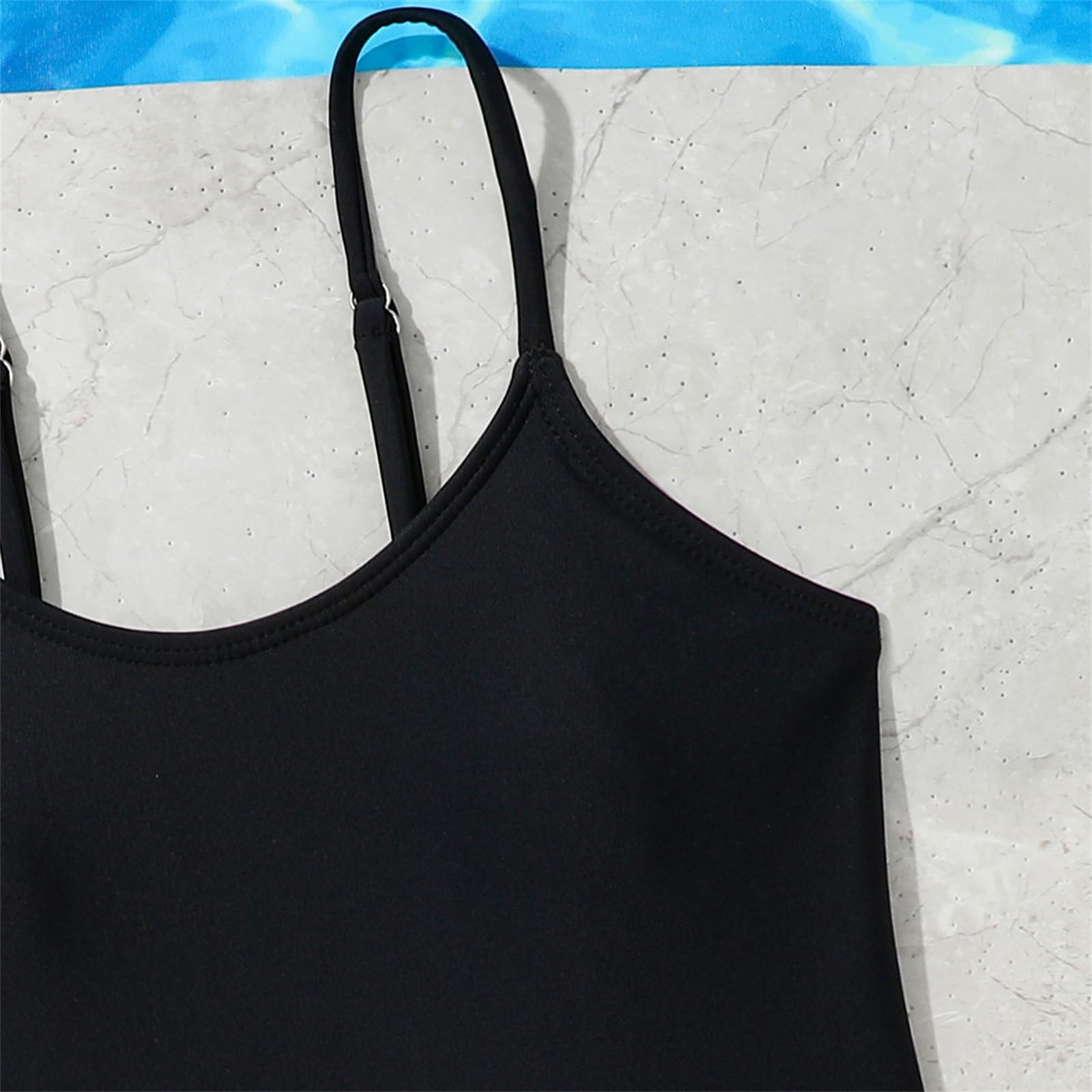 Traje de baño para niñas adolescentes, traje de baño para playa, deporte, tirantes delgados, verano, playa, protección antierupción