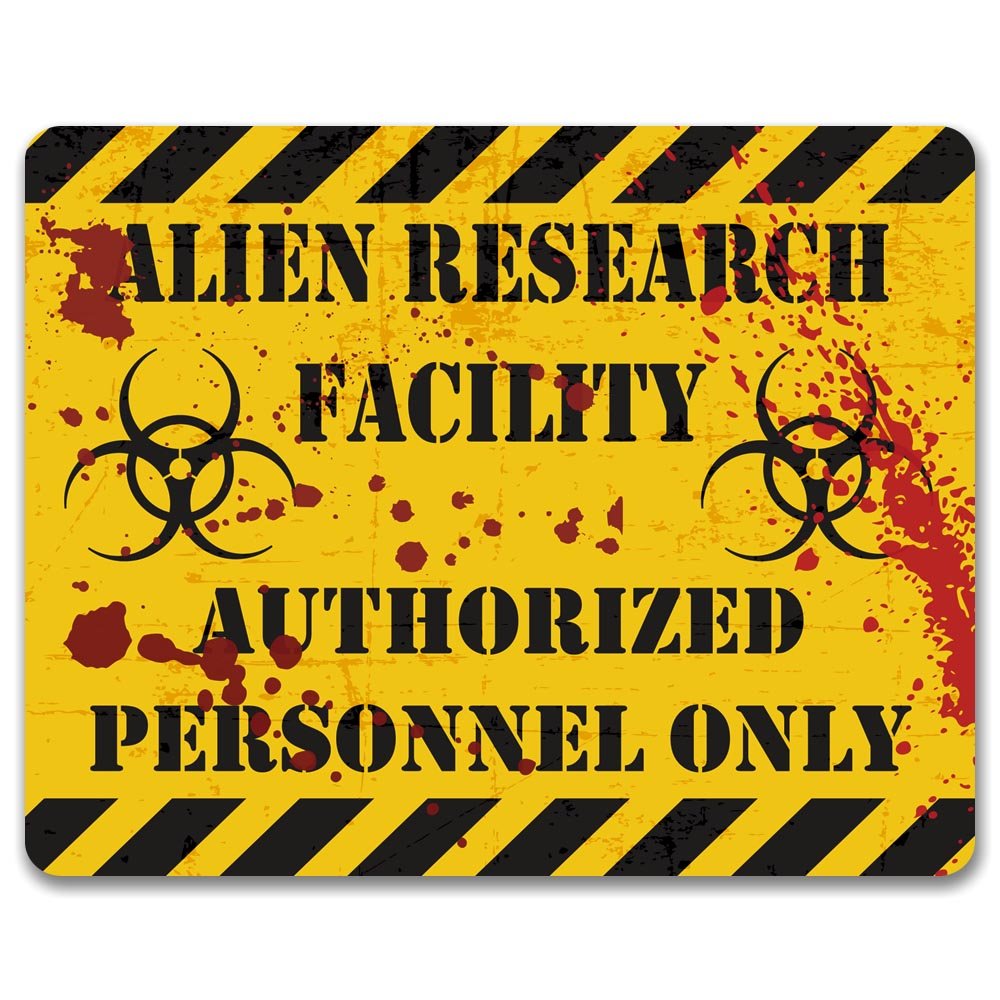 Print Crafted - Alien Research Facility: Authorized Personnel Only - Metal Sign | Area 51 | Gaming Sign | Man Cave Decor | Teenagers Bedroom
