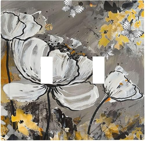 Vista 508 de Cubiertas decorativas de salida de estrella de mar playera, tablero de madera azul de concha de mar de 1 banda, decoración individual GFCI, placa