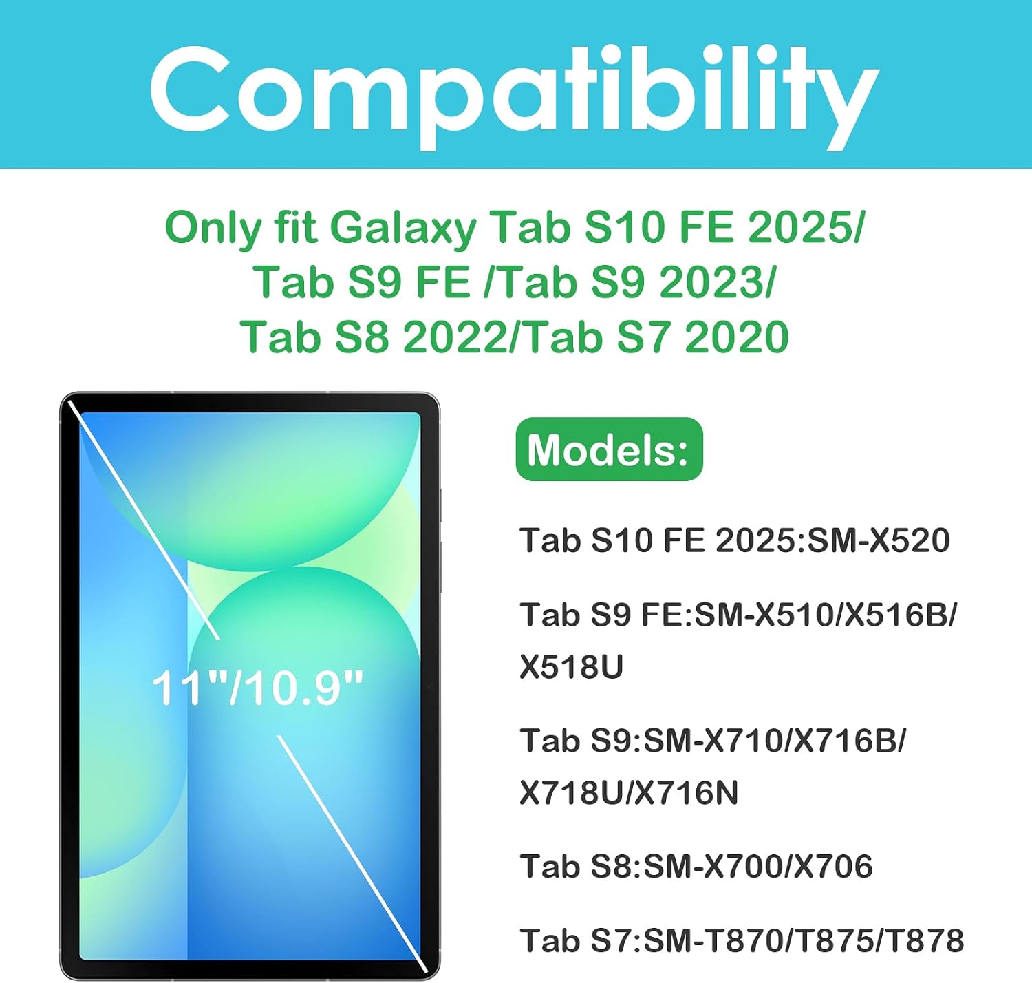 ProCase Privacy Screen Protector for Galaxy Tab S10 FE 2025/Tab S9 FE 10.9"/Tab S9 11" 2023/Tab S8 2022/Tab S7 2020, Anti-Spy Tempered Glass Film Guard for Tablet (SM-X520/X510/X710/X700/T870)