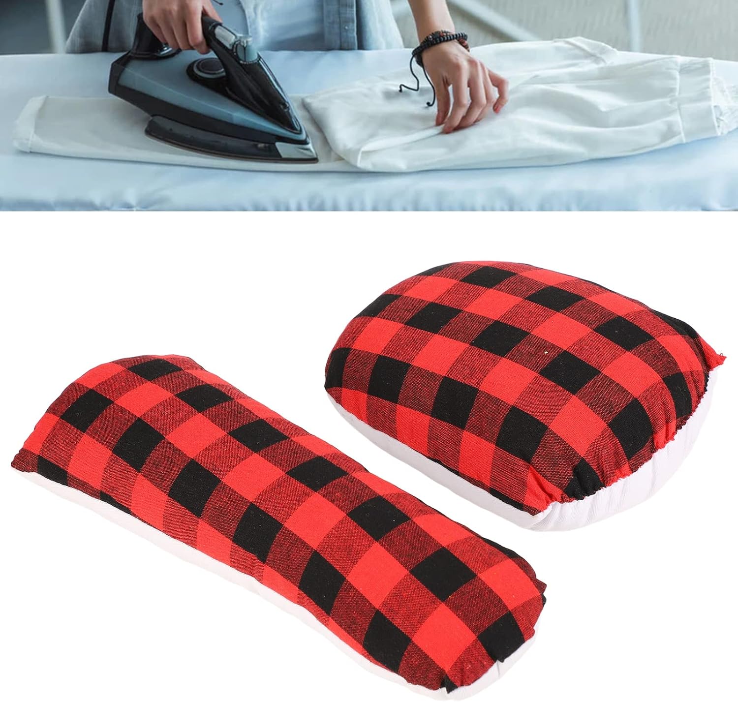 Yosoo 2Pcs Portable Tailor's Ham, Easy for Steam Ironing and Prevent Wrinkles in Hard to Iron Areas