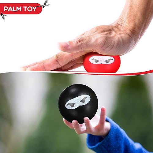 Vista 6 de 20 bolas ninja para aliviar el estrés, bolas sensoriales para el estrés a granel para niños y adultos, juguete de poliuretano elástico suave