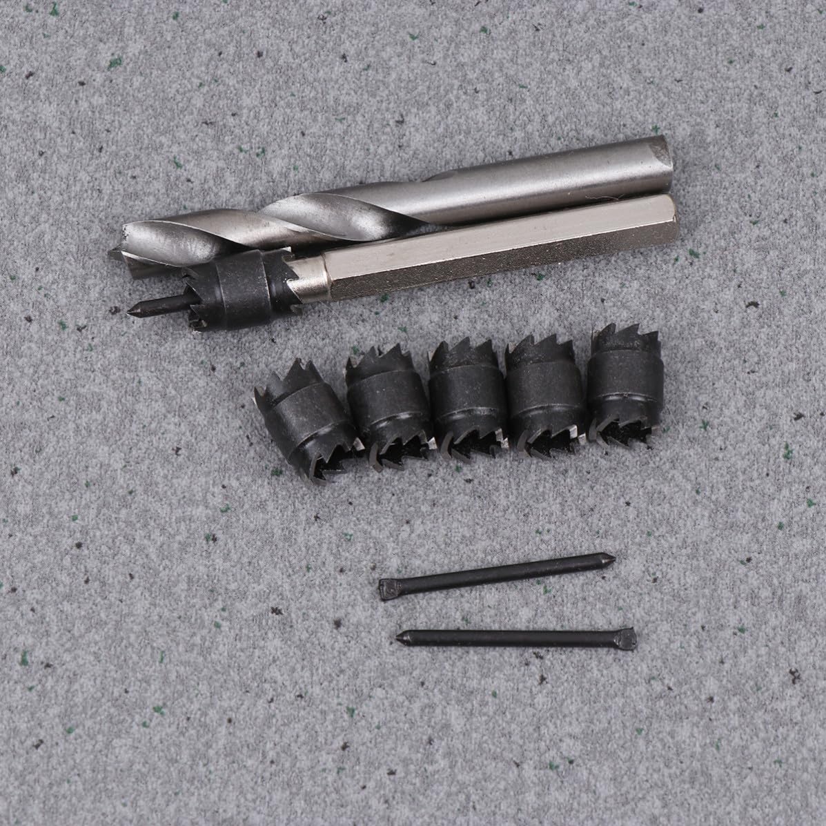 9pcs Spot Weld Cutter Drill Bit Set Double Sided Blades Metal Silver