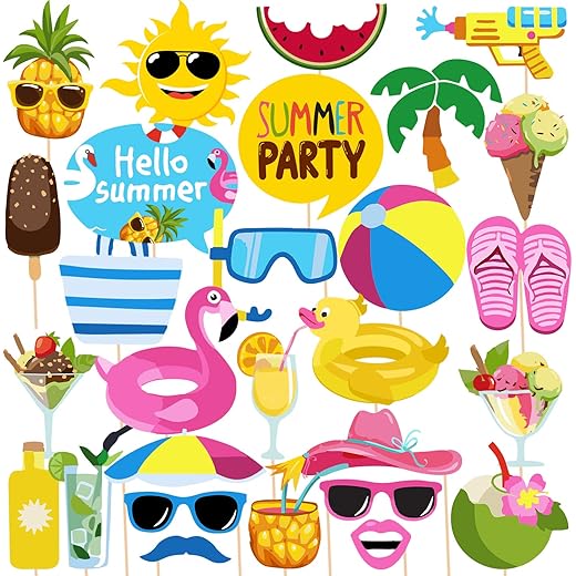 Summer Photo Booth Props