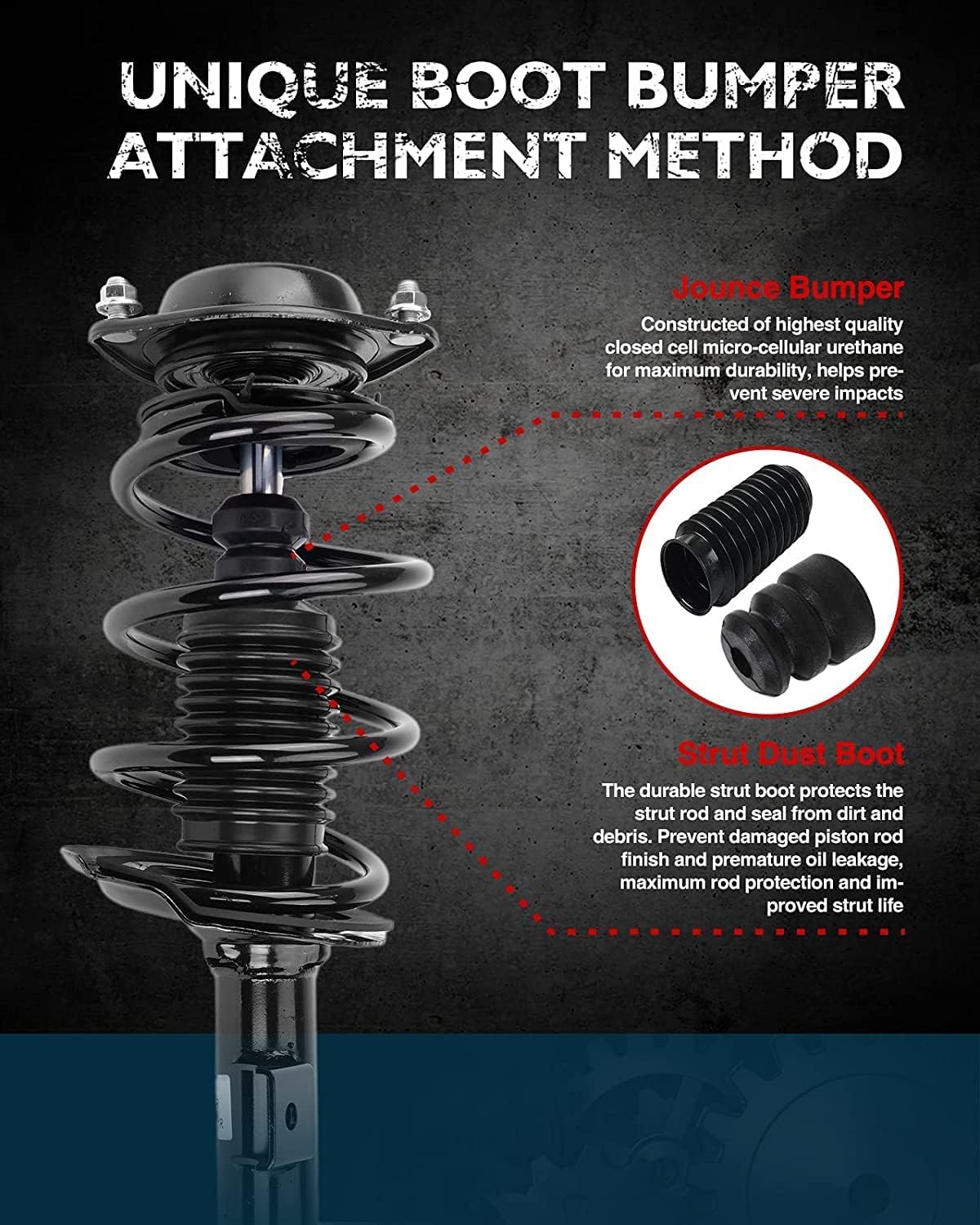 KAX Shocks Struts fit for Elantra Limited GLS SE Sport Value Edition 2011 2012 2013 2014 2015 2016 Complete Assembly Shocks 172709L 172708R Set of 2 SAA100