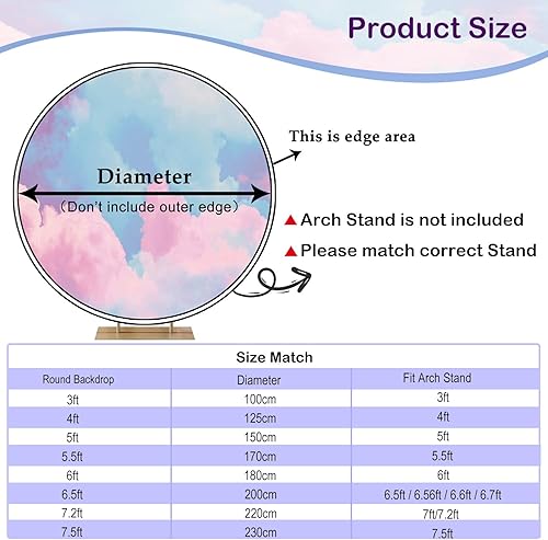 Miniatura 6 de Leyiyi Cubierta redonda de 6.5 x 6.5 pies para fotografía con texto en inglés "God Bless Bautismo", para fotografía, blanco puro, palabras doradas,