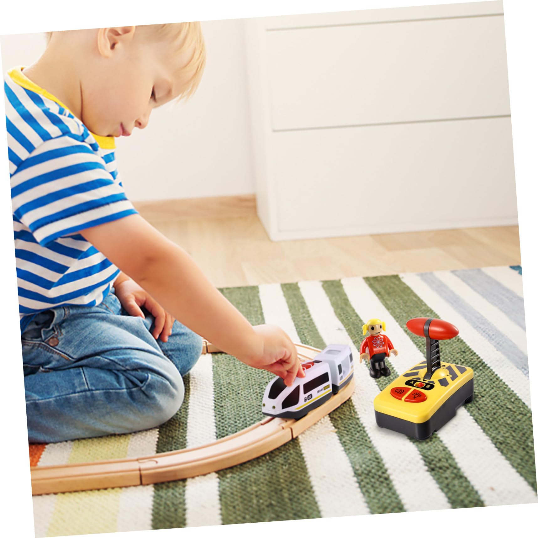 TOYANDONA Elektrische Eisenbahn, Mini-rc-eisenbahnmodell für Kinder, Kleinkind-modellset für Kinder von 2-4 Jahren, Pädagogisches Legierungsspielzeug Drinnen (ohne Batterie)