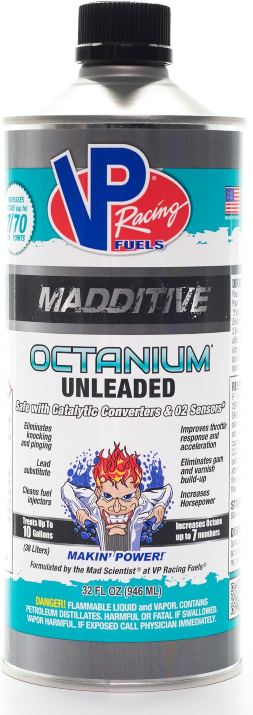 VP Racing Fuels Octanium Booster Unleaded 32 oz., Pack of 8