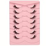 Gmagictobo Flase Eyelashes Wispy Half Cat Eye Lashes Pack Fox Eye Look Fake Eyelashes Soft Strips Fake Lashes 7 Pairs