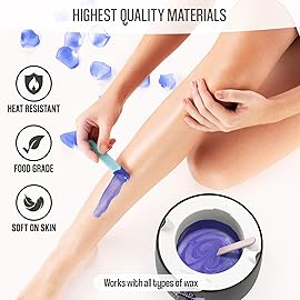 Tress Wellness Wax Warmer Silicone Liner - Easy to Clean Silicone Wax Warmer Bowls with 2x Silicone Spatulas Compatible with 16oz Electric Waxing Kit
