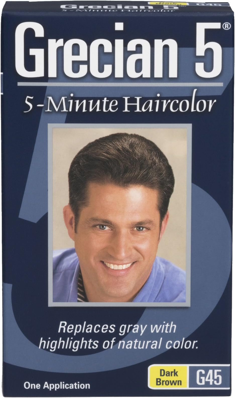 Grecian 5 Dark Brown G45 5-Minute Haircolor (Pack of 3)