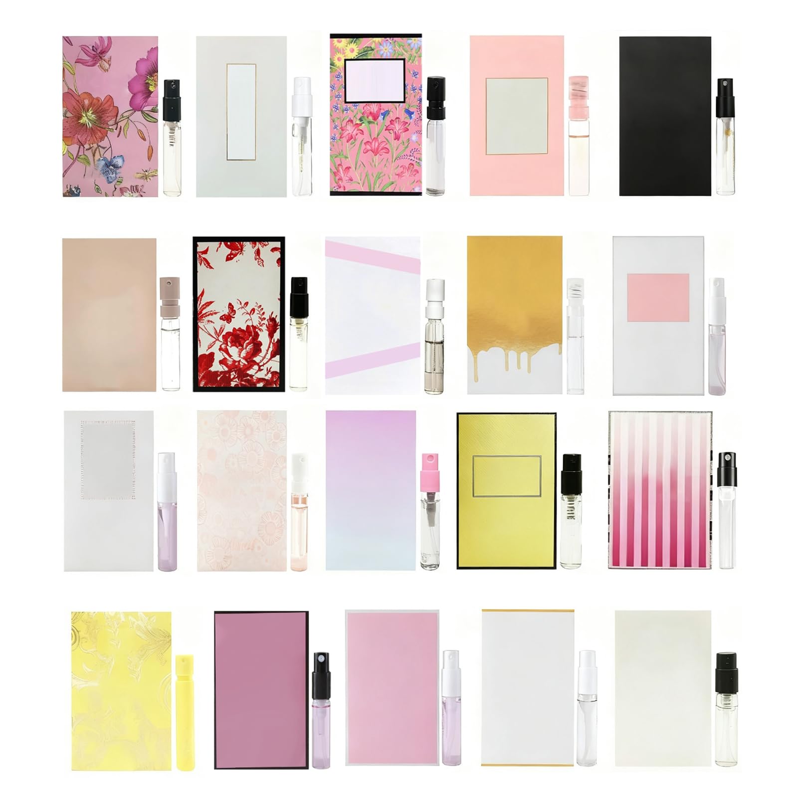 Women's fragrance Designer Perfume Samples for Women Gift Set Travel Size mini Perfume Brands(Pack of 20).
