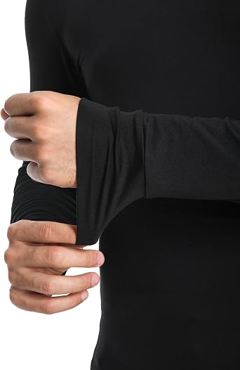 Comfneat Men's 3-Pack Thermal Undershirts Long Sleeve Base Layers