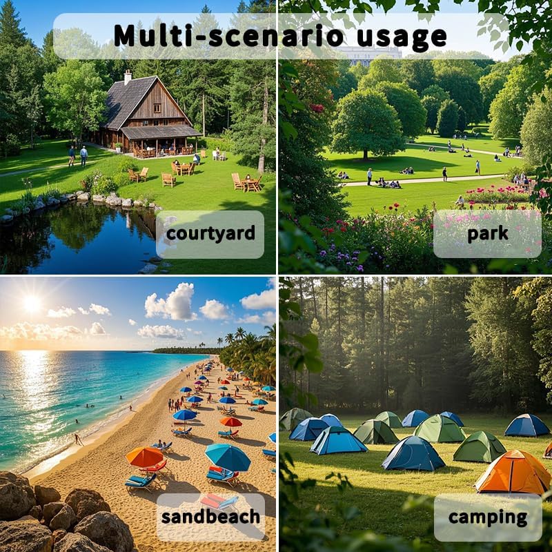 Miniatura 3 de ANAGOO Hamaca Doble, Portátil Resistente, Capacidad de Peso de 500 lb, Perfecta tanto para Interiores como para Exteriores, Hamaca para 2 Personas