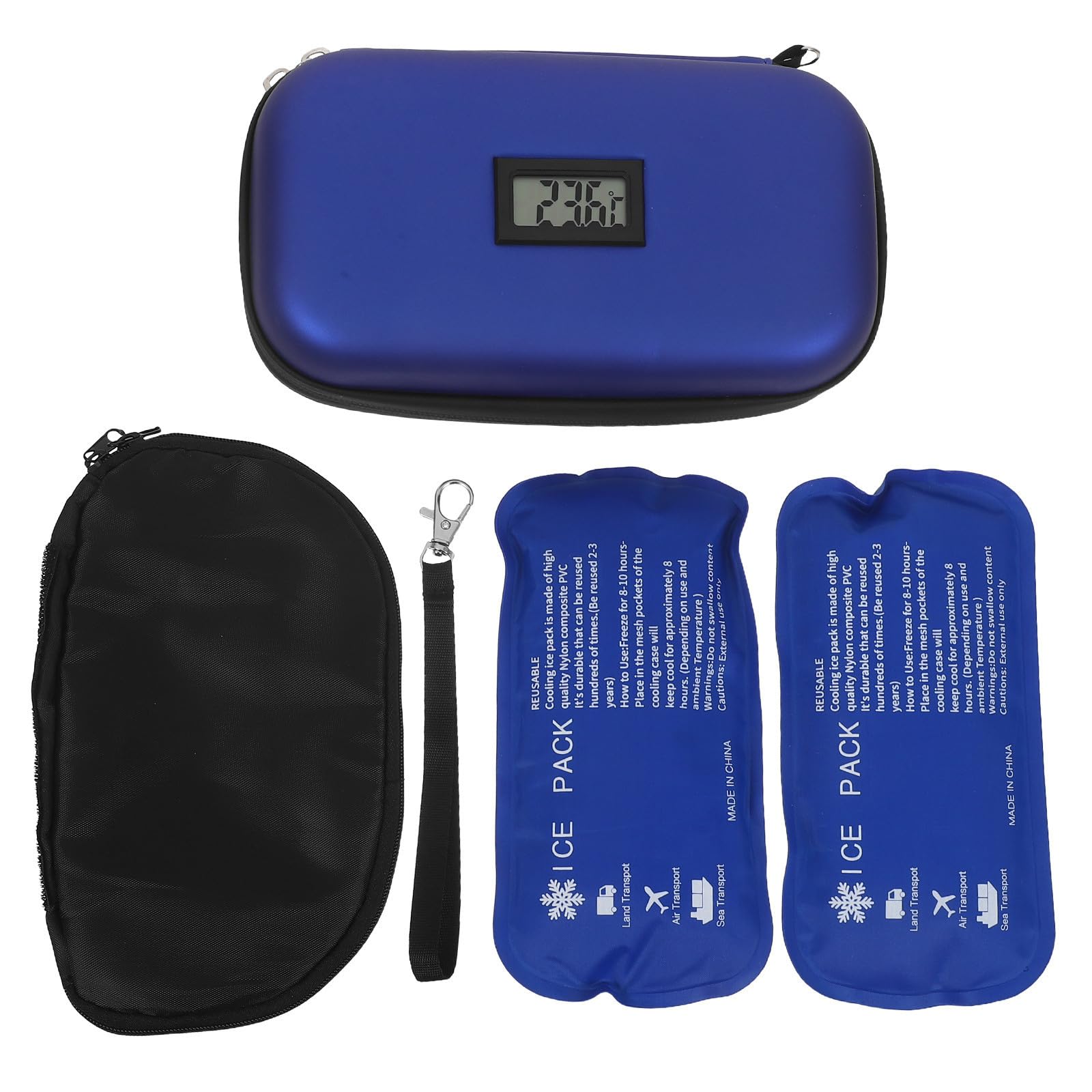 BESPORTBLE Bolsa Térmica Portátil y EVA con Pantalla Digital para Insulina