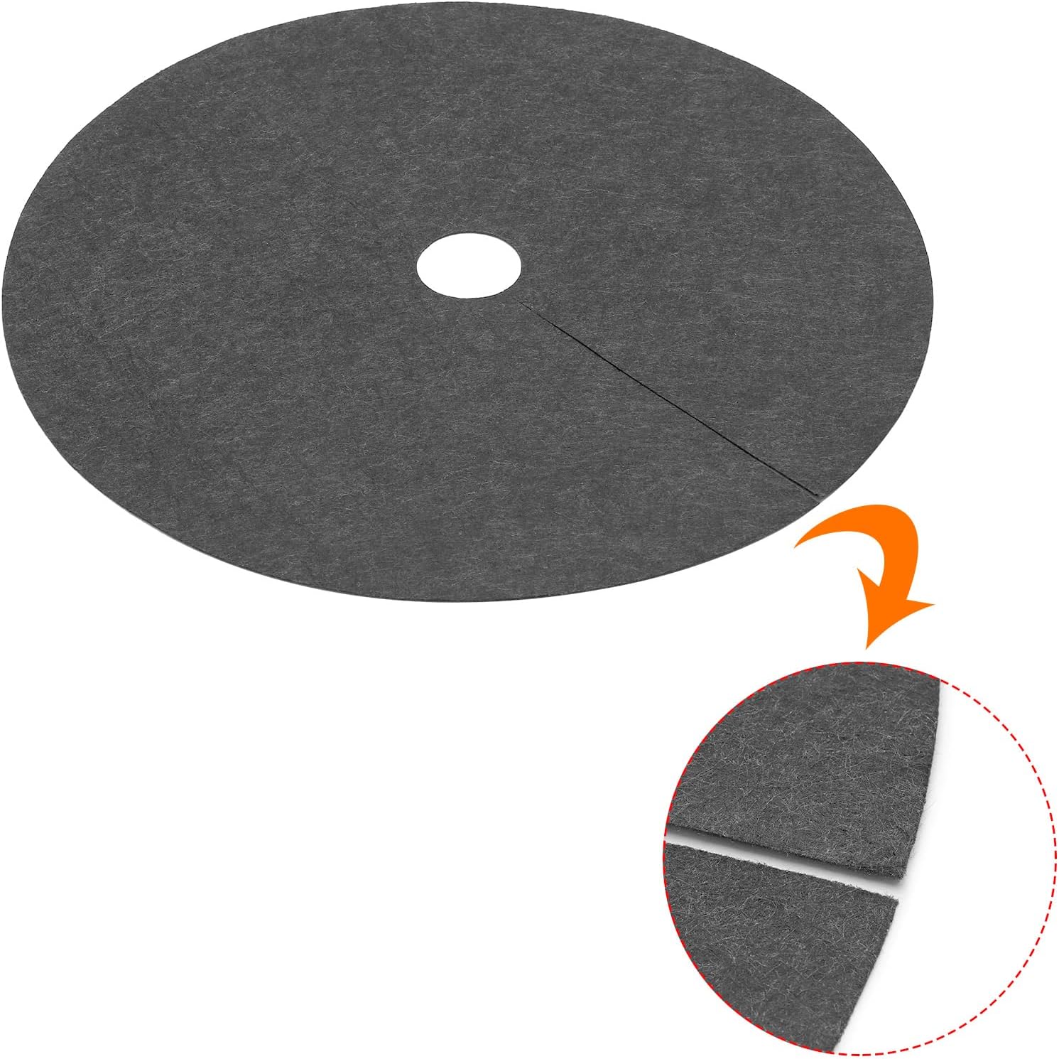 MECCANIXITY Tree Mulch Ring 20.5" Nonwoven Tree Protector Mat Plant Cover for Weed Control Round Weed Barrier Black 12 Pack