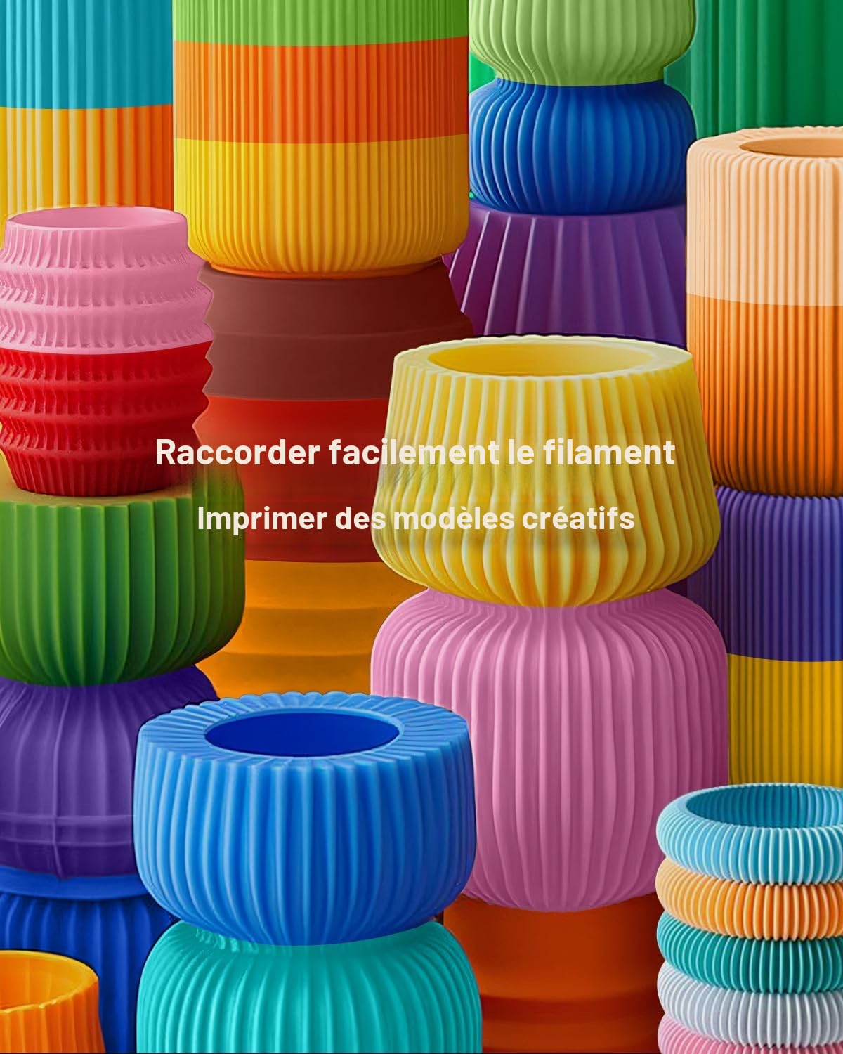 SUNLU Official Filament Connecteur avec 200 Tubes PTFE, Filament Connector pour Filament d'Imprimante 3D 1,75mm Jusqu'à 240 °C, Compatible avec PLA PETG TPU ABS PA Nylon, Facile à Utiliser