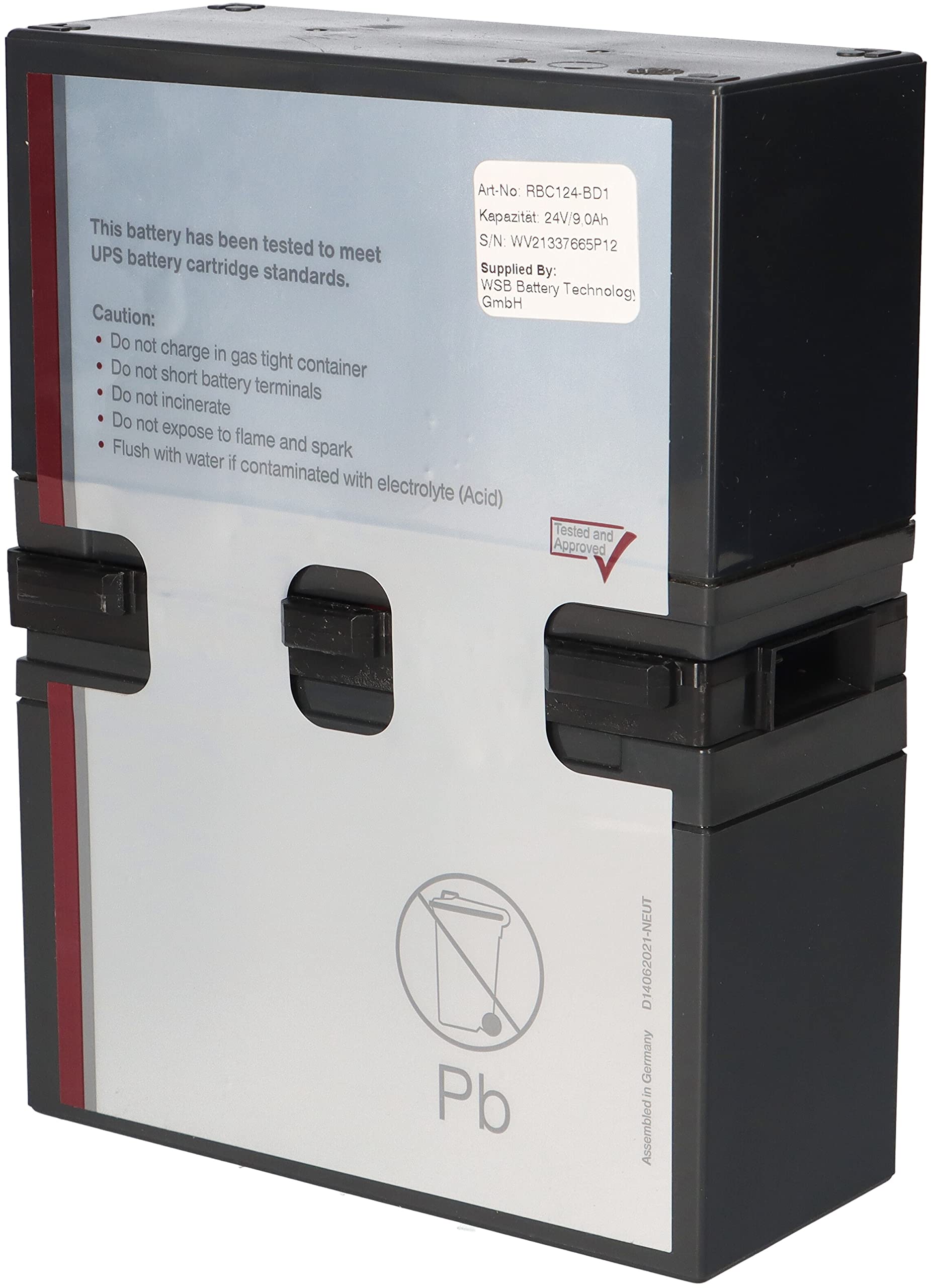 Batteria compatibile APC Smart UPS C 1000 & APC Back UPS Pro 1200/1500 APCRBC124