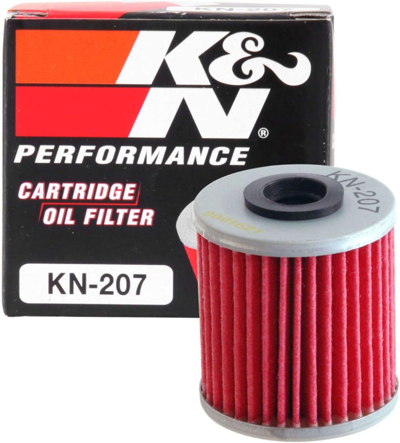Motorcycle Oil Filter: High Performance, Premium, Designed to be used with Synthetic or Conventional Oils: Fits Select Kawasaki, Suzuki, Beta Vehicles, KN-207