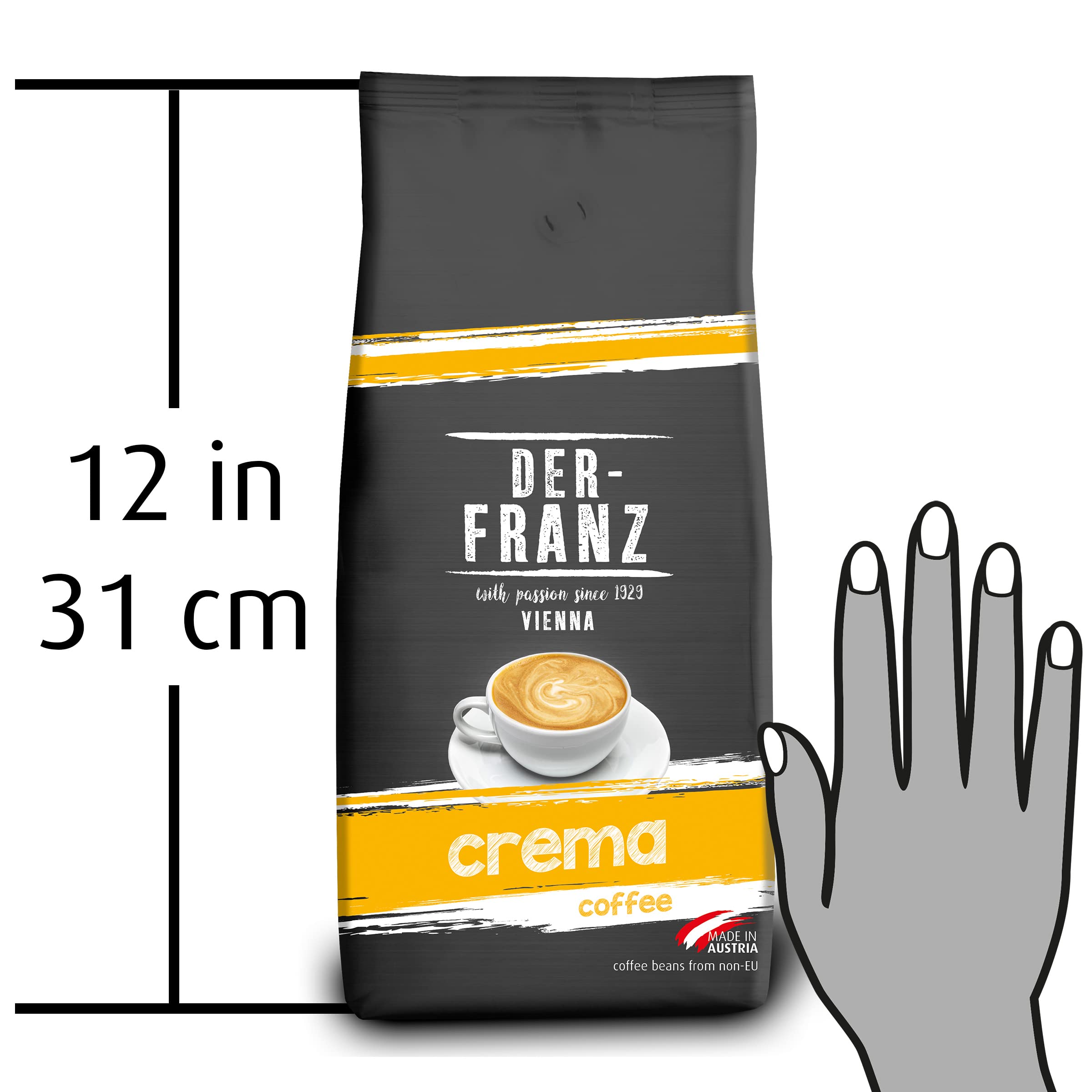 Der-Franz Crema Kaffee, ganze Bohne, 1000 g